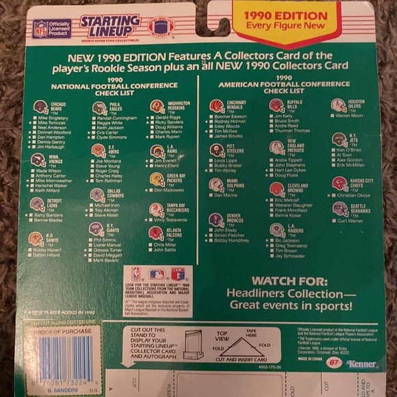 Barry Sanders rookie card and figure - Picture 5 of 5